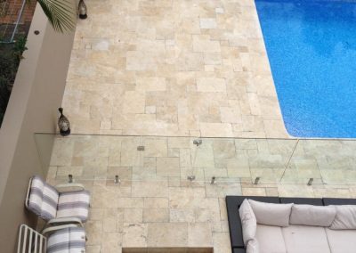Ivory travertine french pattern tumbled unfilled