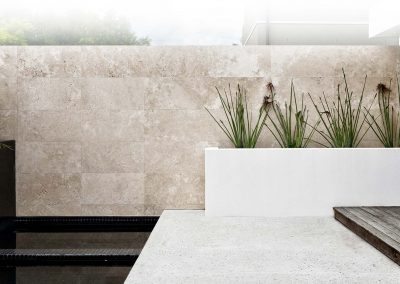 Travertine Tiles on a wall